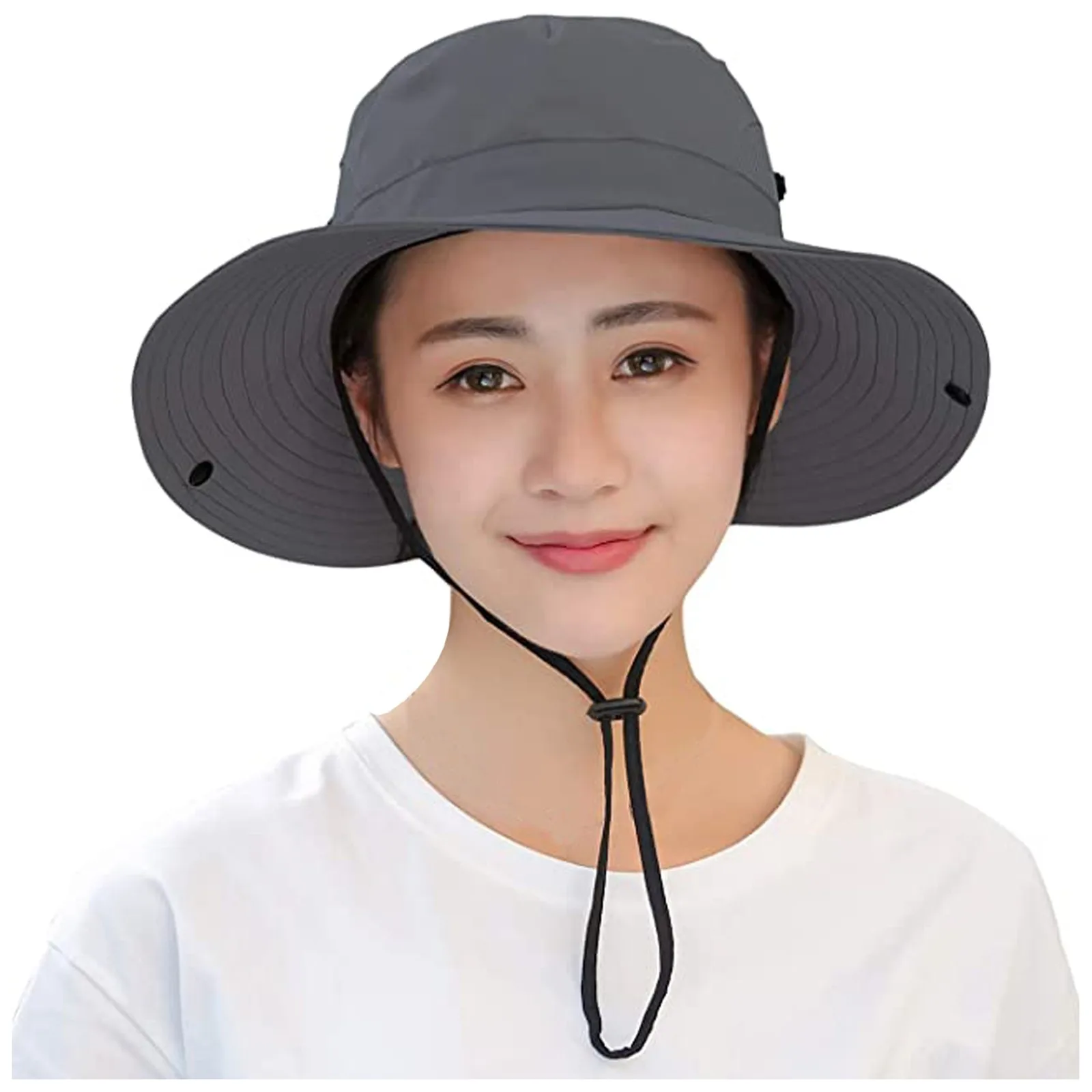 Шляпа Женская сетчатая Складная регулируемая широкая пляжная шапка с защитой от