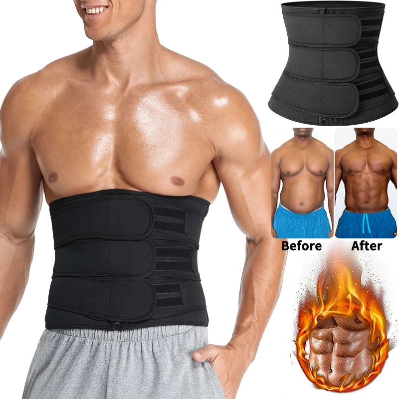 

Men Body Shaper Waist Trainer Sauna Sweat Belt Abdomen Modeling Strap Slimming Corset Weight Loss Faja Shapewear Fitness Belt