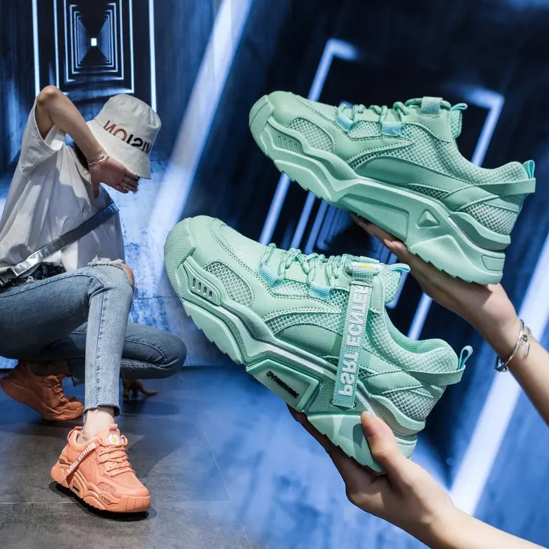 Кроссовки женские сетчатые Вулканизированная подошва повседневная обувь