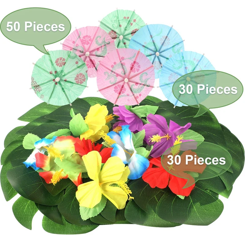 Мода 189 шт Гавайская тропическая украшения для тематических вечеринок набор