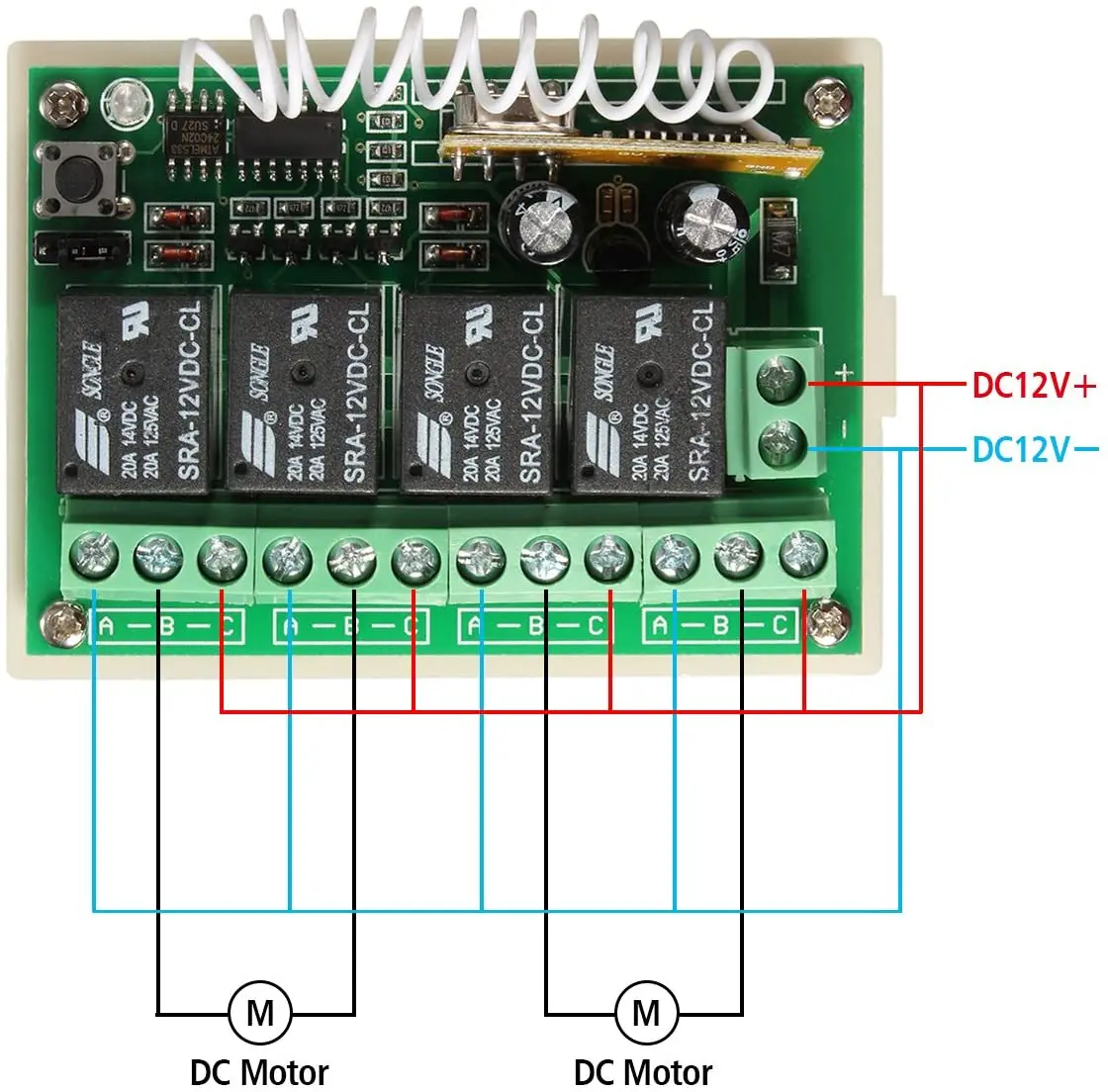 433Mhz Wireless Remote Switch Long Range DC 12V 4CH Channel Control Relay Receiver Module Transmitter Toggle | Обустройство дома