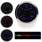 Тахометр с подсветкой, 85 мм, 7 цветов, для лодок, мотоциклов, автомобилей, 3000, 4000, 6000, 7000, 8000 обмин, тахометр с ЖК-дисплеем