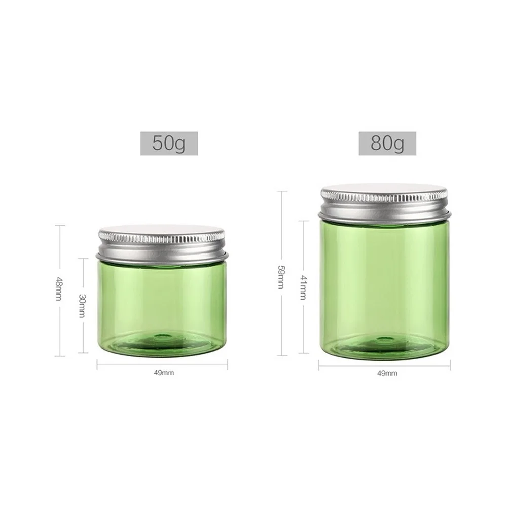 20 штук пустые баночку с маской Пластик прозрачный Алюминий Кепки Еда контейнер