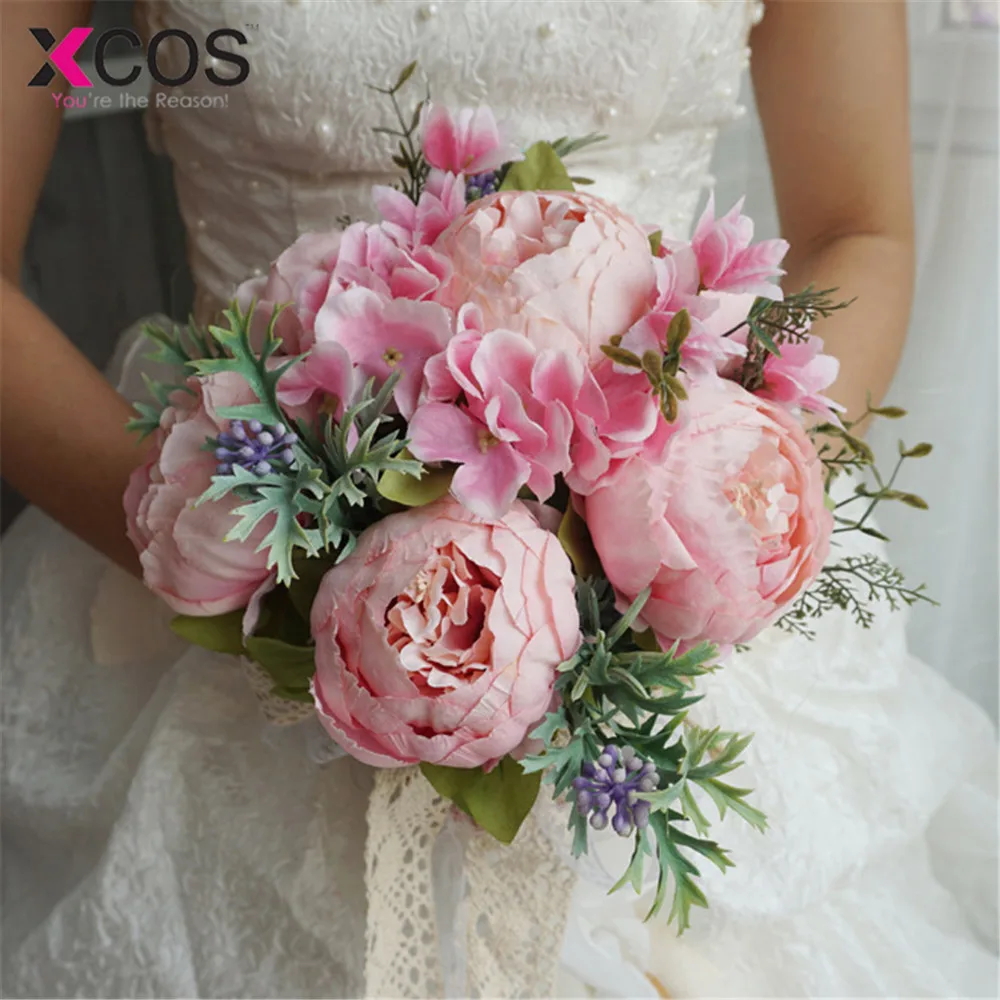 Xcos Roamtic 2019 Wedding Flowers Bridal Bouquets Artificial Silk For Decor Bohemian Bride Bouquet de Mariage | Свадьбы и торжества