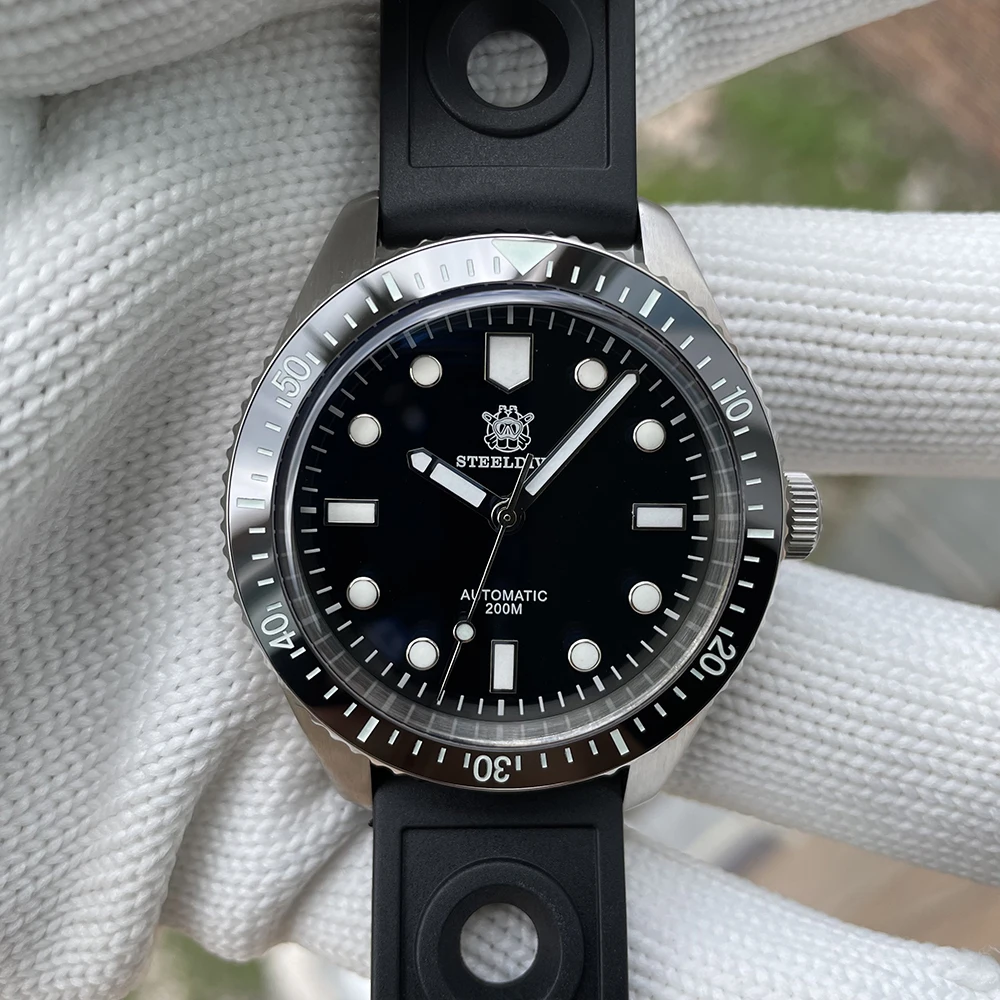 

NEW STEELDIVE SD1965 JAPAN NH35 Automatic Movement Mechanical Sapphire Ceramic Bezel Luminous 200M Waterproof Men's Diving Watch