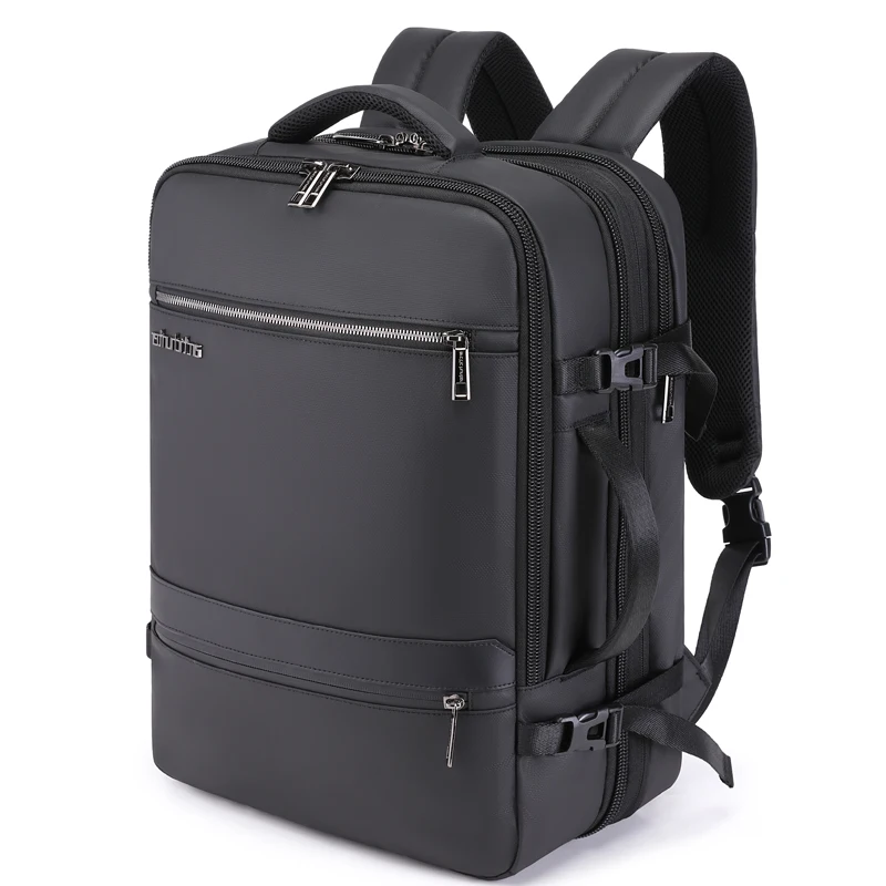 Черный Мужской рюкзак ARCTIC HUNTER 35L, 17 дюймов, с usb зарядкой, мужской, многослойный, вместительный, для путешествий, бизнес, Mochila для мужчин - Цвет: Черный