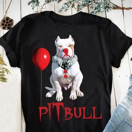 

Clown Pitbull IT Halloween T Shirt BlackCotton Men Cartoon t shirt men Unisex New Fashion tshirt free shipping funny