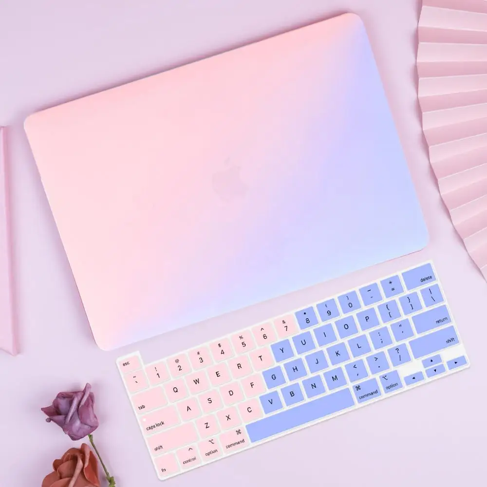 Матовый пластиковый жесткий чехол с градиентом для 2020 MacBook Air Pro 13 16 дюймов M1 A2338 A2337