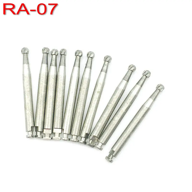 

10Pcs Tungsten Steel Carbide Burs Dental Lab Low Speed Bur Drill RA Burs Dentist Tool RA-07