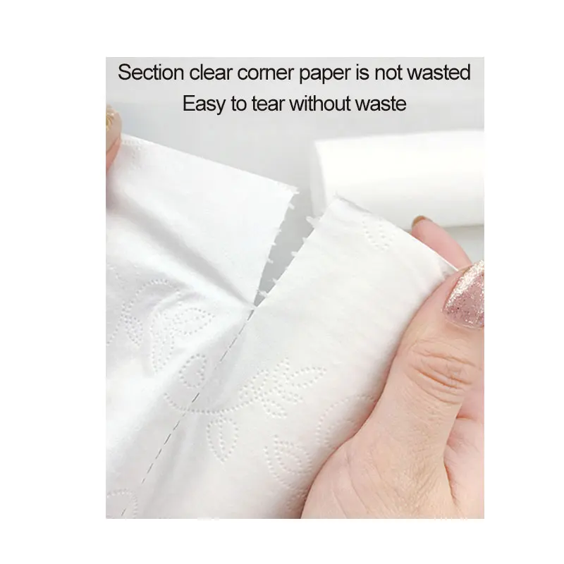 

Toilet Paper White Color Face And Hand Cleaning Paper Roll Paper Pattern Paper Fine Texture Raw Wood Pulp Paper In Stock