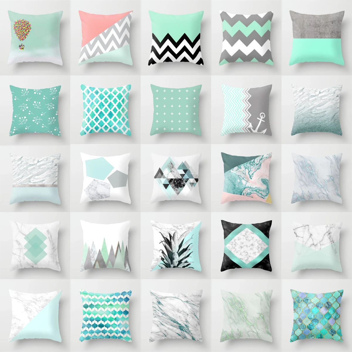 Новинка 45x45 см сине зеленый геометрический чехол для подушки дивана домашний