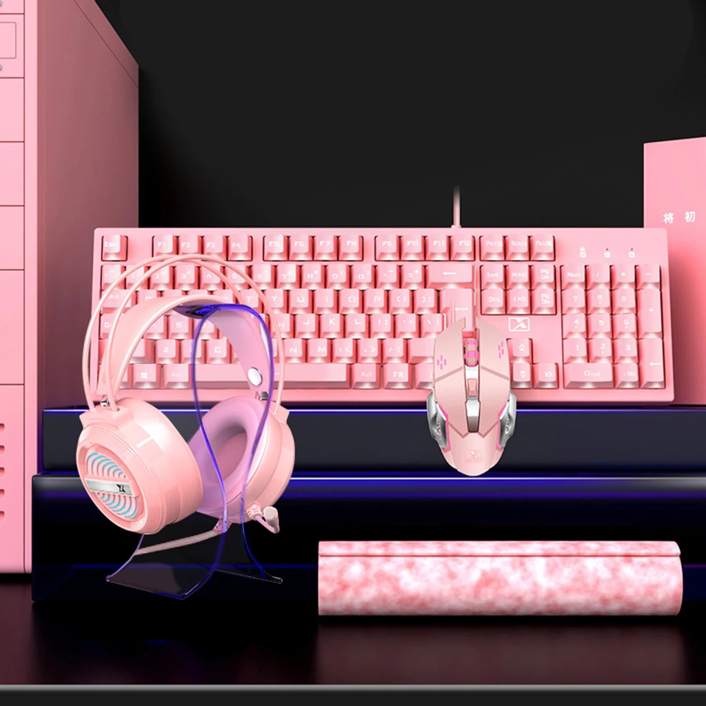 

Backlit Mechanical Gaming Keyboard + Gaming Mouse+ Mouse Pad+ Headset for Gamer