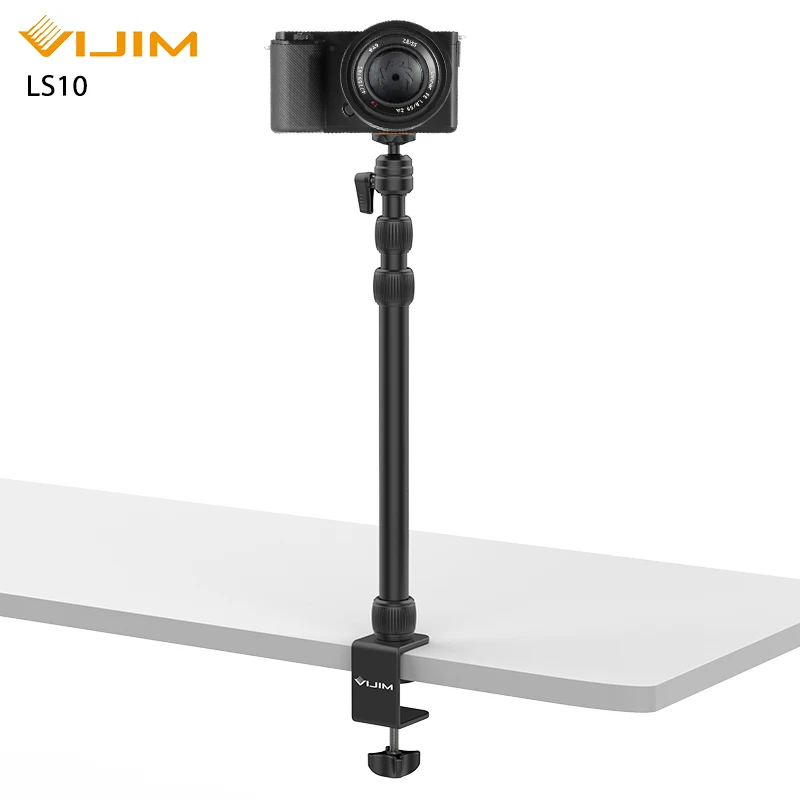

VIJIM LS10 Desk Mount Stand C-clamp Mount Flexible Arm Extend Light Stand With 360° Ballhead Microphone Stand Ring Light Bracket