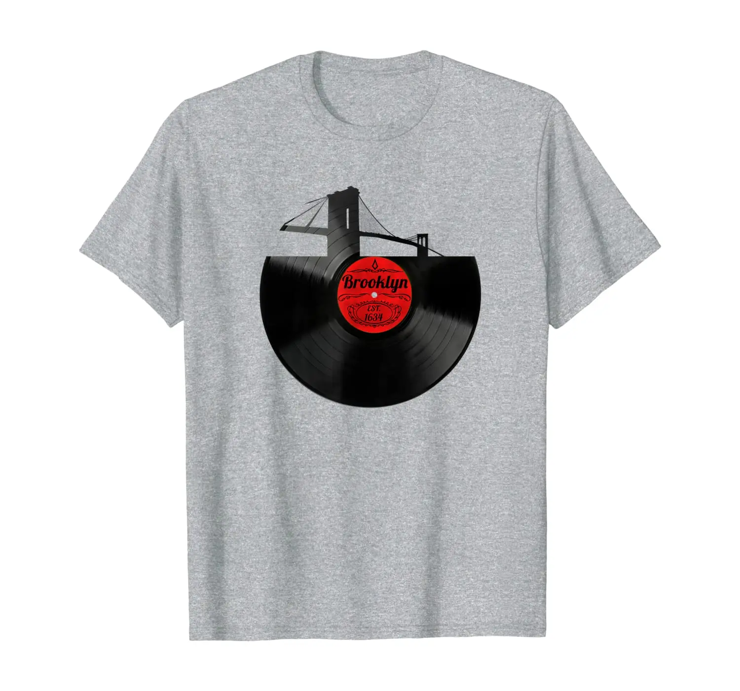 

Brooklyn Shirt Vintage New York Brooklyn Bridge Vinyl Record