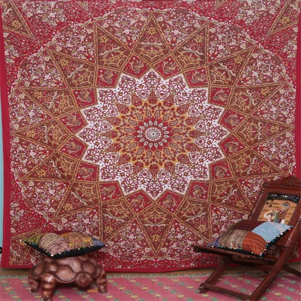 Индийская мандала настенные скатерти ручной декор для спальни искусство гобелен