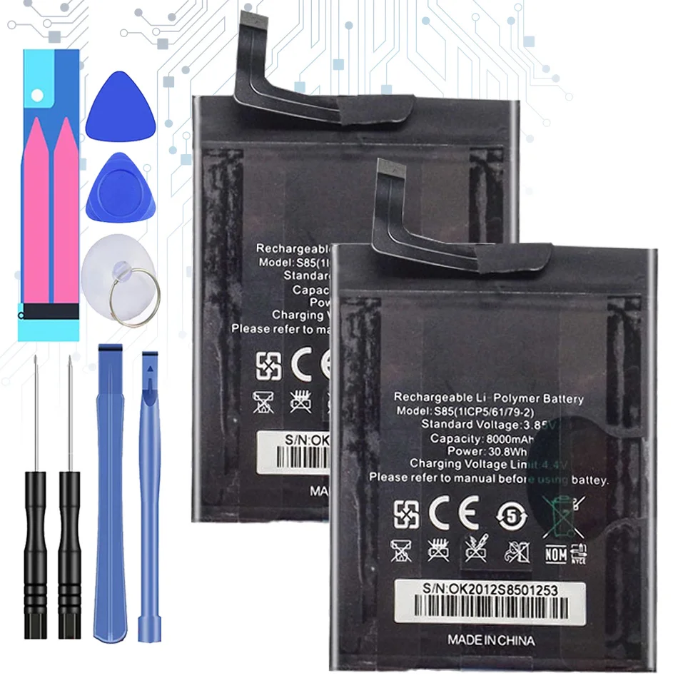

S85 (WP10) Replacement Battery For Oukitel WP10 6.67 inch Mobile Phone 8000mAh
