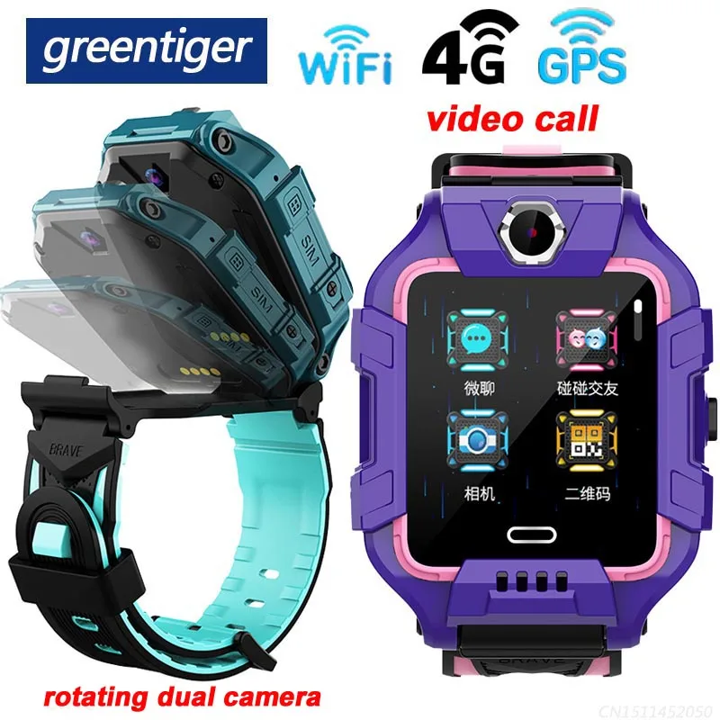Детские Смарт часы Greentiger Y99 4G GPS Wi Fi SOS с функцией видеозвонка защитой от потери VS