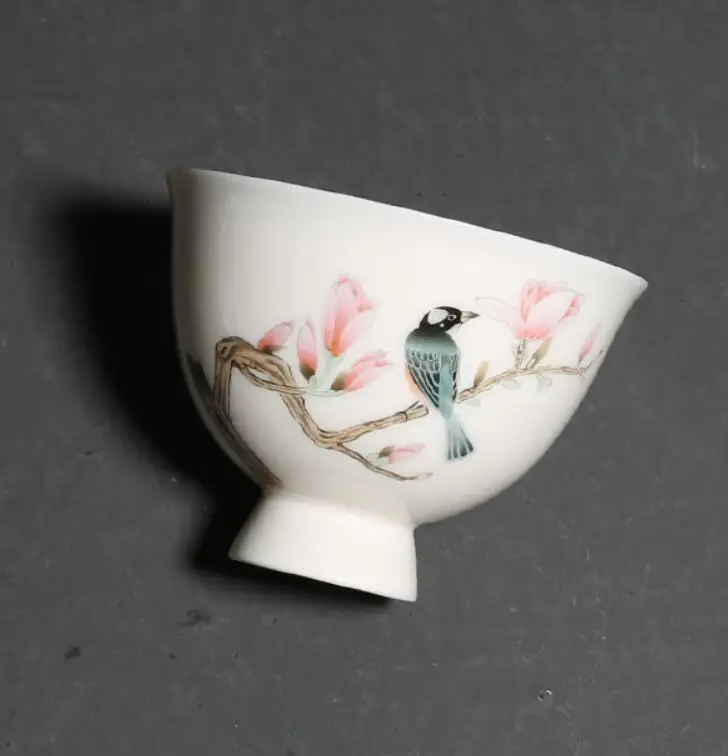 Чайный набор кунг фу из белого фарфора с ручной росписью 120 мл чайный чайная миска