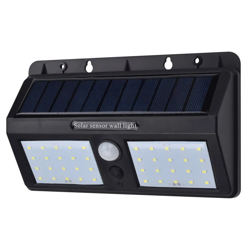 40LEDS 4 шт. 100LED Солнечный светильник с датчиком движения, открытый водонепроницаемый светильник, садовое ночное украшение, настенный светильник для безопасности, уличный светильник для двора - Испускаемый цвет: 40LEDS