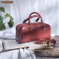 pndme fashion luxury natural genuine leather ladies small handbag weekend outdoor real cowhide womens shoulder messenger bag