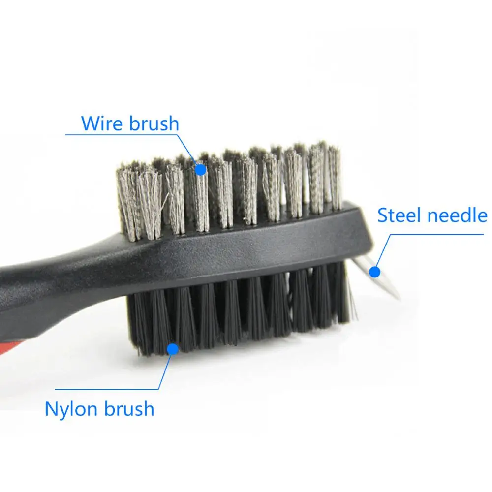 

1PCS Colorful Golf Club Brush Groove Cleaner with Retractable Zip-line and Aluminum Carabiner Cleaning Tools