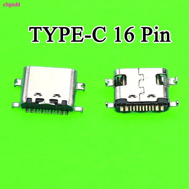 2 шт. разъем USB 3 1 Type C 16 Pin гнездо под прямым углом SMT Jack версия гнезда для Lenovo S5 K520 |
