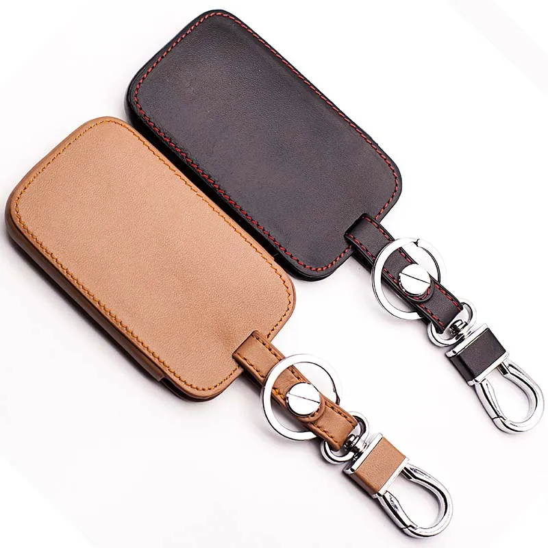 

Fashion men High quality Case Cover Holder Leather Key Holder For Renault 3 buttons remote control protect shell starline a91