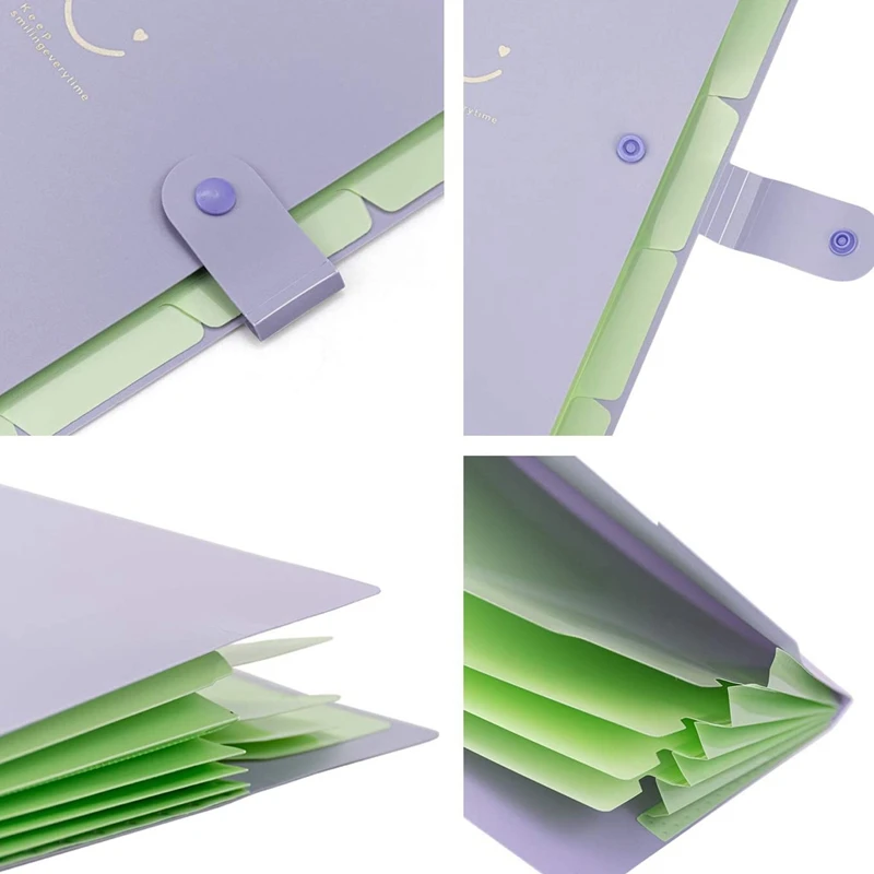 

8 Pcs Letter A4 Paper Expanding File Folder Pockets Plastic Expandable File Jackets Accordion Folder Document Holder