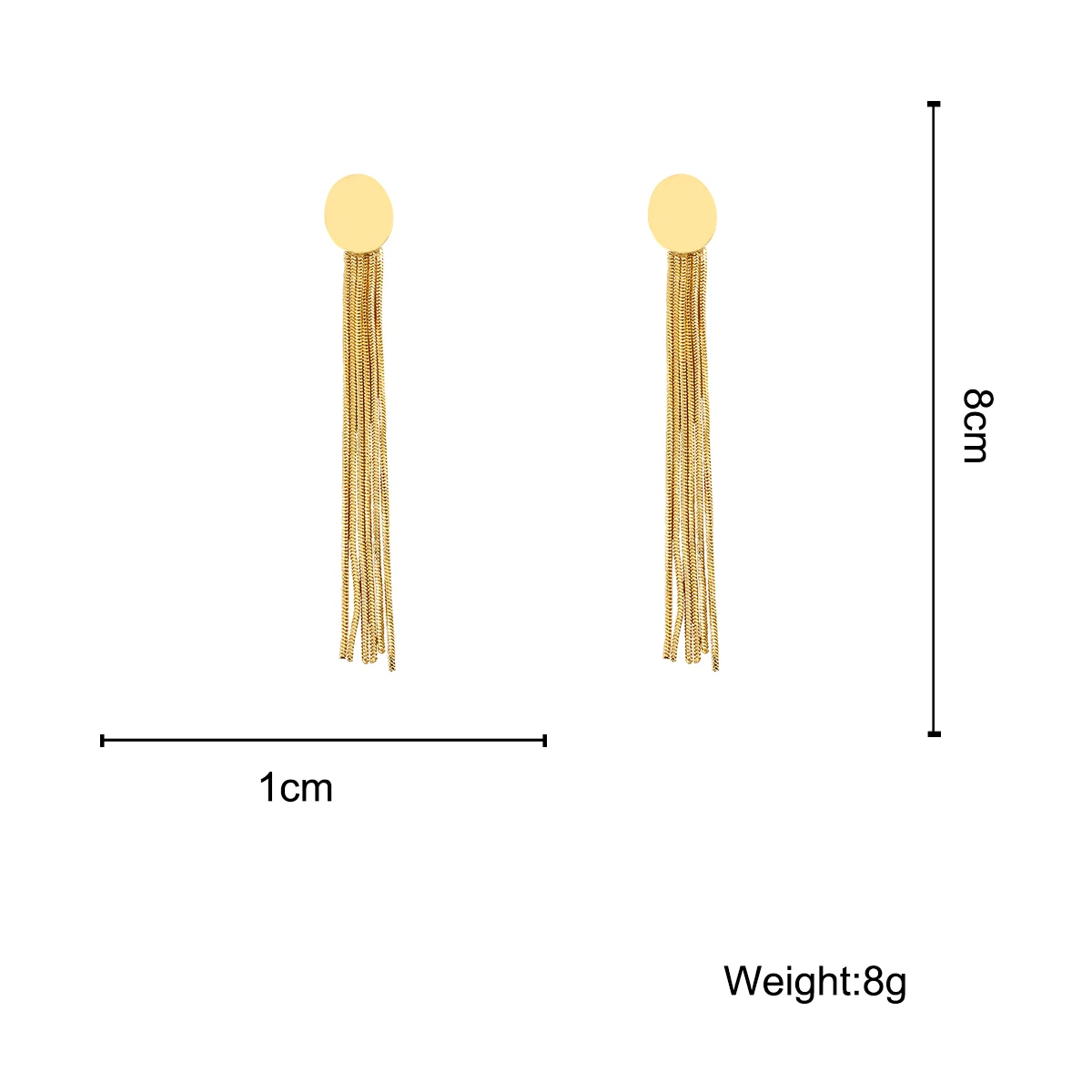 

AENSOA 2021 New Fashion Long Metal Tassel Drop Earrings Temperament Korean Copper Alloy Women Earrings Statement Jewelry Gift