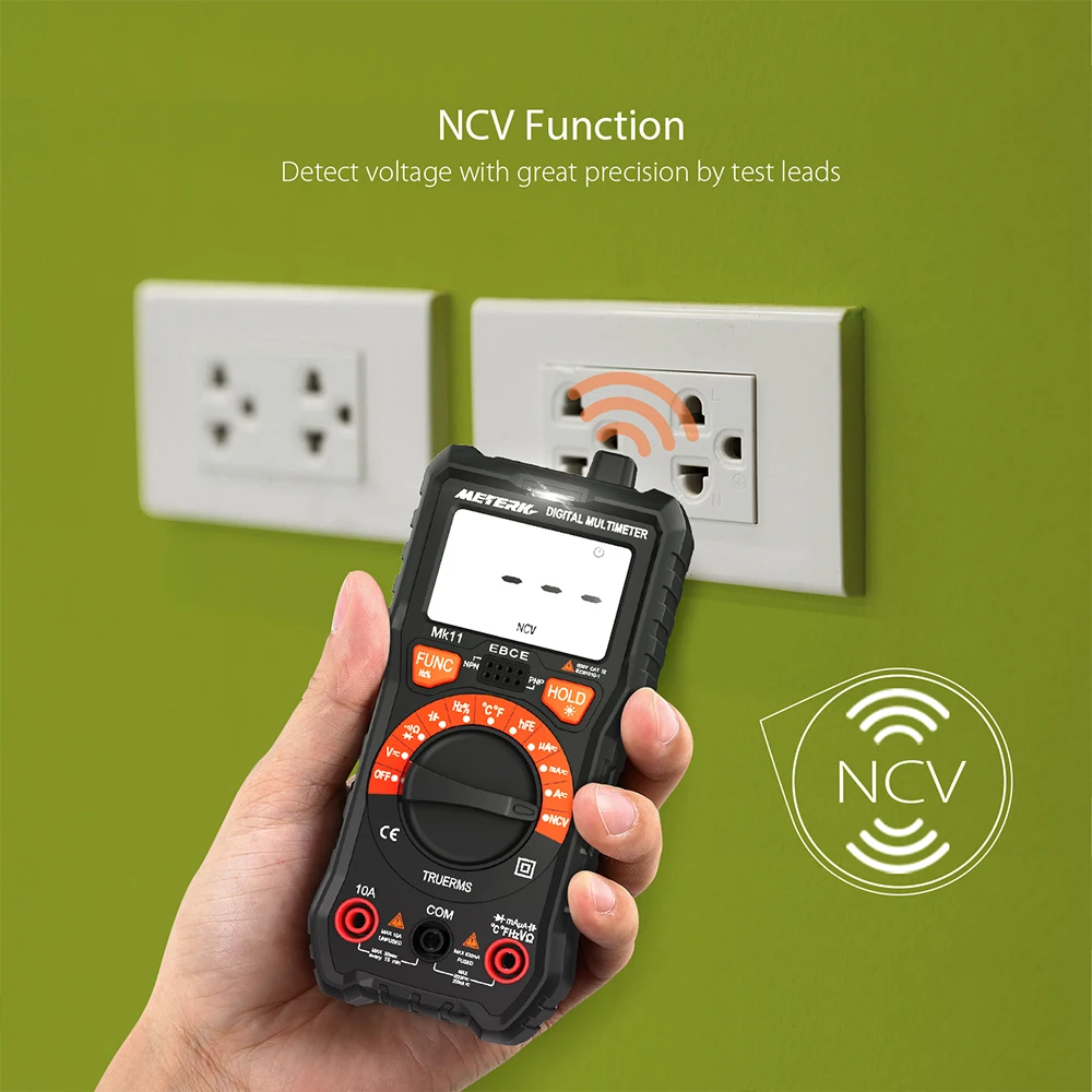 Meterk мультиметр RMS Автоматический диапазон бесконтактного напряжения