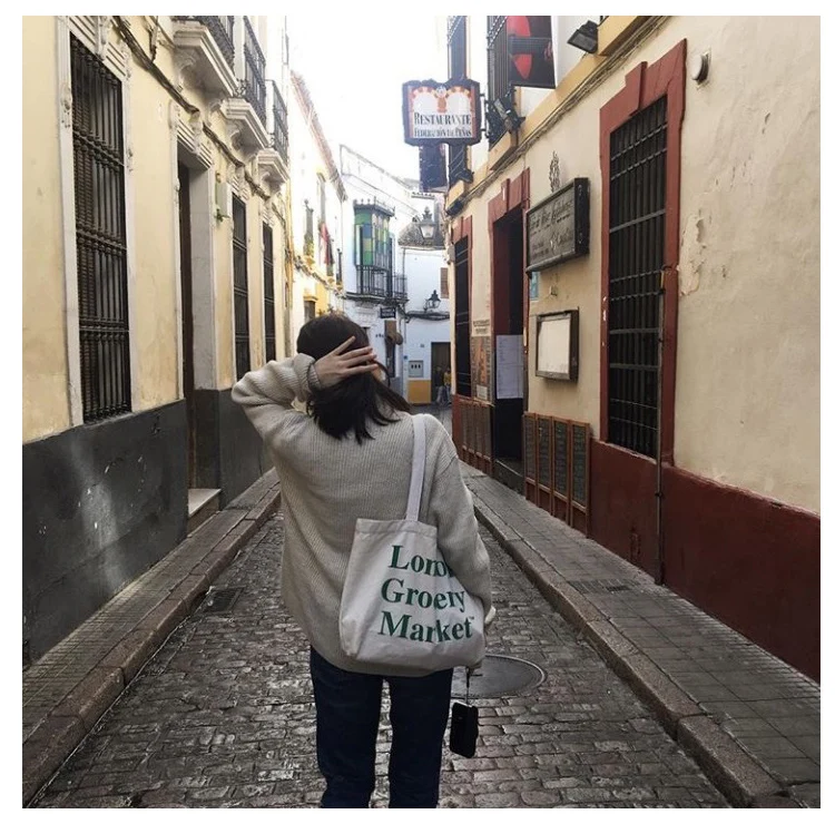 WeGang модная сумка-тоут многоразовые холщовые сумки для покупок хлопковые