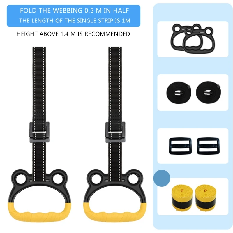 

Регулируемое кольцо для спортзала с регулируемыми нейлоновыми ручками, детское оборудование, кольцо для спортзала, кольца для ритмической ...