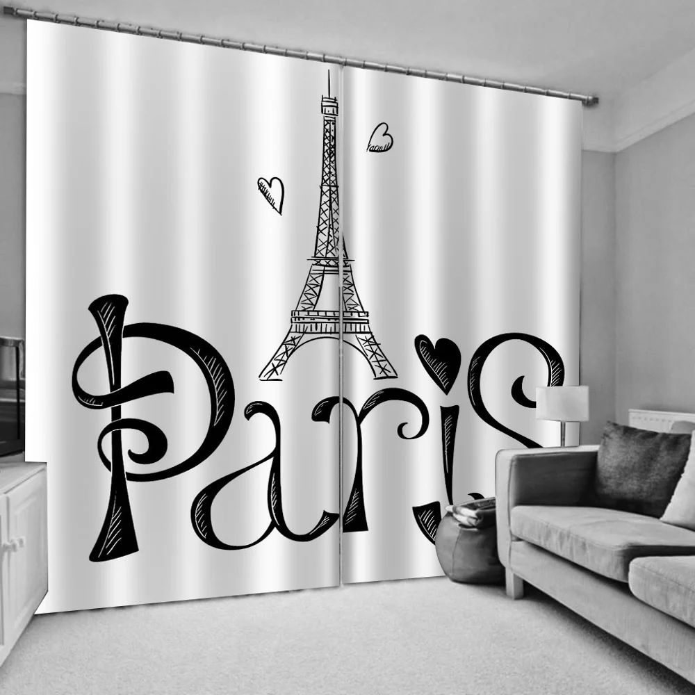 Роскошные затемненные 3D оконные шторы для гостиной спальни Современные Простые