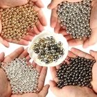 Круглые бусины CCB, покрытые розовым золотом, для изготовления ювелирных изделий, браслетов, 3, 4, 6, 8, 10, 12 мм, 30-500 шт.