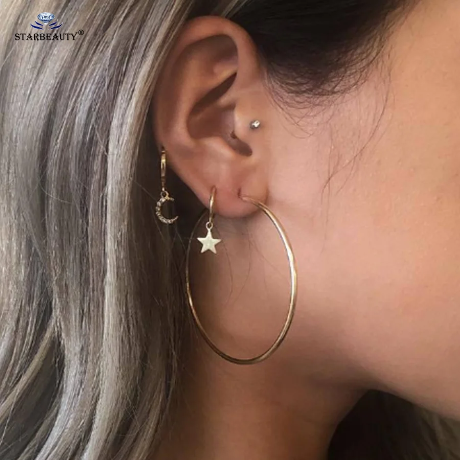Starbeauty 5 шт./партия милые серьги кольца с горным хрусталем набор спираль