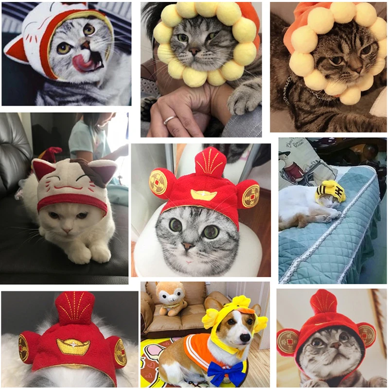 

Pet Dogs Cats Clothes Costume Halloween Cat Hat Scarf Suit Cloak Dress Up New Year Pet Dogs Costume Cloak Christmas Clothes