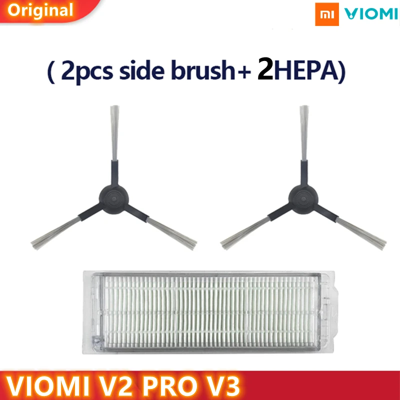 

2021 новый оригинальный робот-пылесос XIAOMI VIOMI V2 PRO V3, раздача пылесборника, фильтр HEPA, боковая щетка
