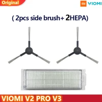 2021 new original xiaomi viomi v2 pro v3 robot vacuum cleaner parts giveaway dust box hepa filter side brush