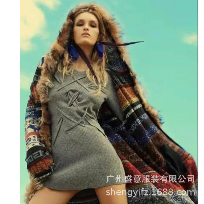 Двухслойная трикотажная верхняя одежда без подкладки женское Свободное пальто