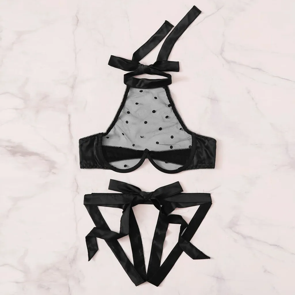 Women Sexy Lingerie Ladies Lace Seamless Underwire Bras+Briefs Sexy see-through Underwear Fashion Lingerie for Women z1009