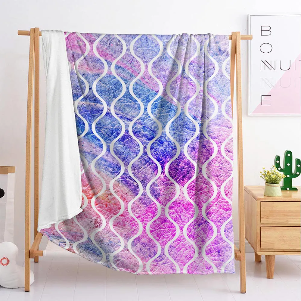 Роскошное мексиканское розовое одеяло из перекрестной ткани в виде животных для