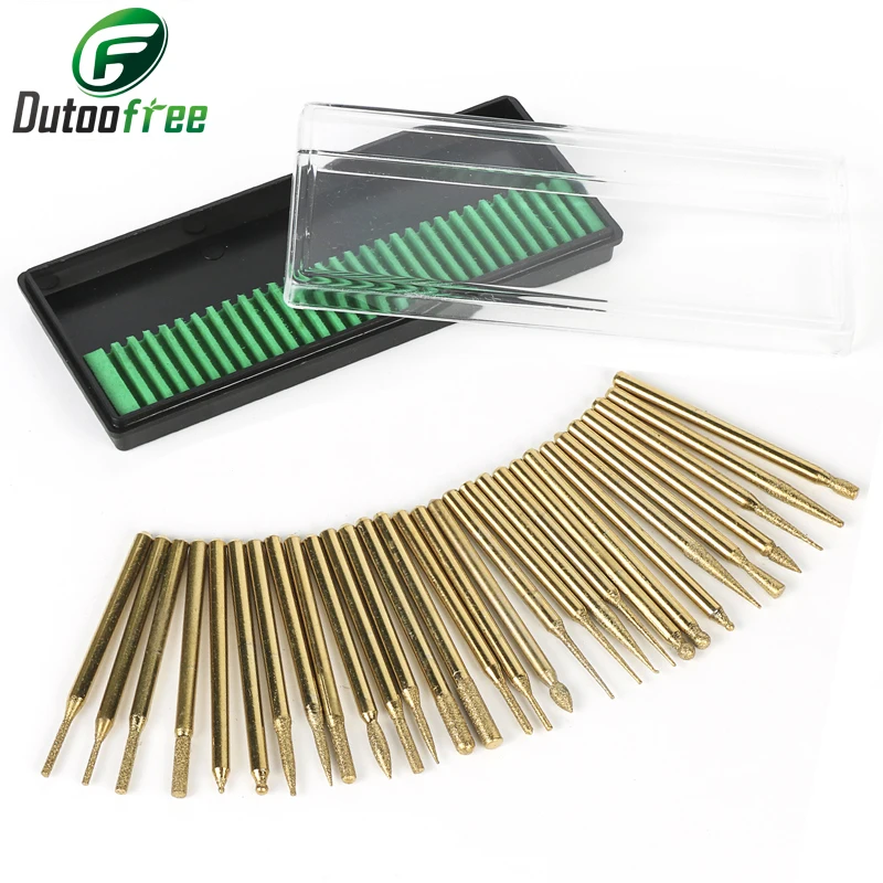 30 шт./компл. Шлифовальная головка из титанового сплава 3 мм dremel Аксессуары