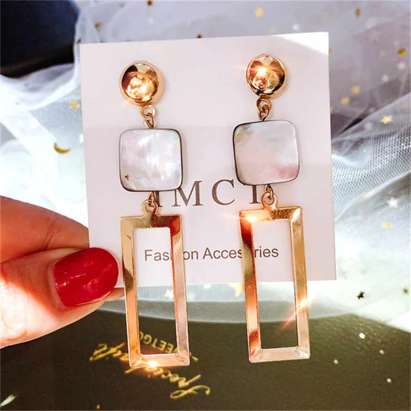 Корейские модные серьги 2019 женские модели блестящих кристаллов длинные в