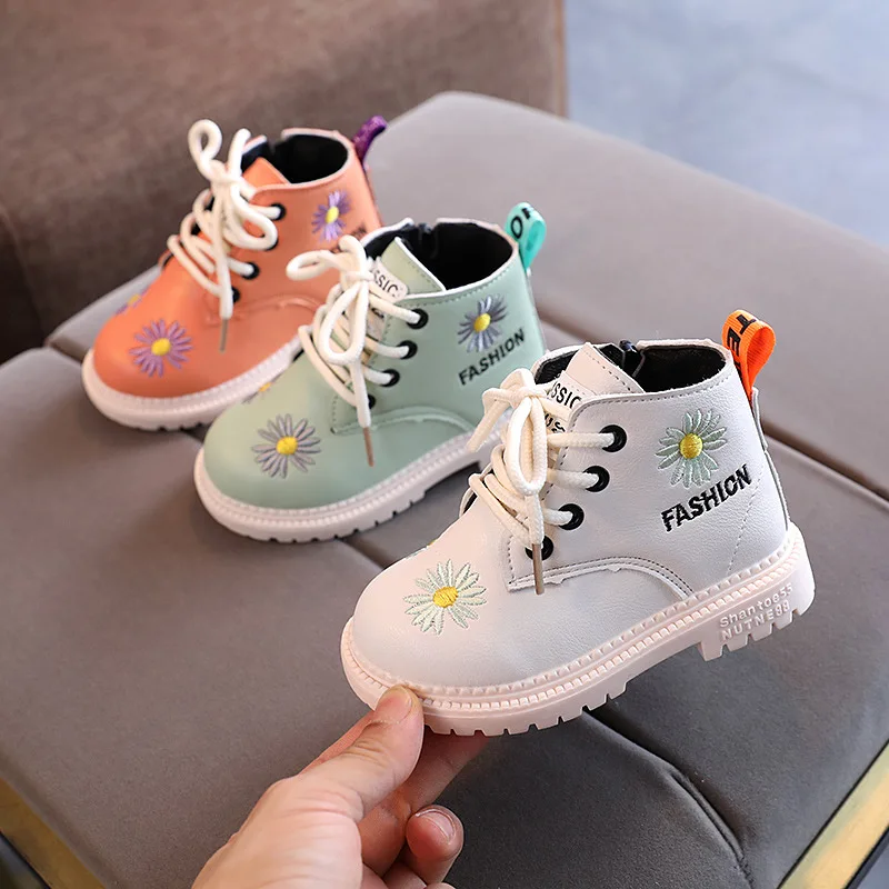 

Children Shoes Boots for Girls Boots Fashion Leather Waterproof Winter Toddler Kids Snow Shoes Casual Soft Antislip Kids Boots