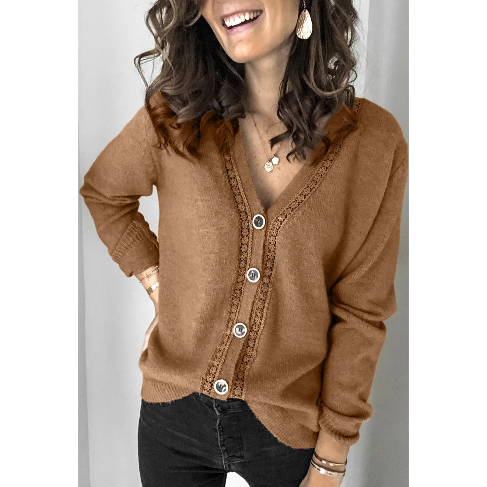 

Women Knitted Cardigans Sweater Lightweight Casual Loose Soft Sweater Outwear Coat Fashion Oversized Korean Lady Knitwears R5