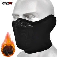 winter fleece motorcycle face mask keep warm motocross windproof face shield hat neck warmer helmet balaclava skiing face mask