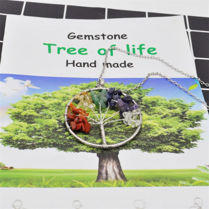 Женский кулон с натуральным камнем 7 чакр|Ожерелья подвеской| |