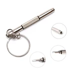 Отвертка для очков, портативный брелок из нержавеющей стали, отвертка для очков, солнцезащитных очков для часов отвёртка, 3 в 1, ремонтный набор, инструменты