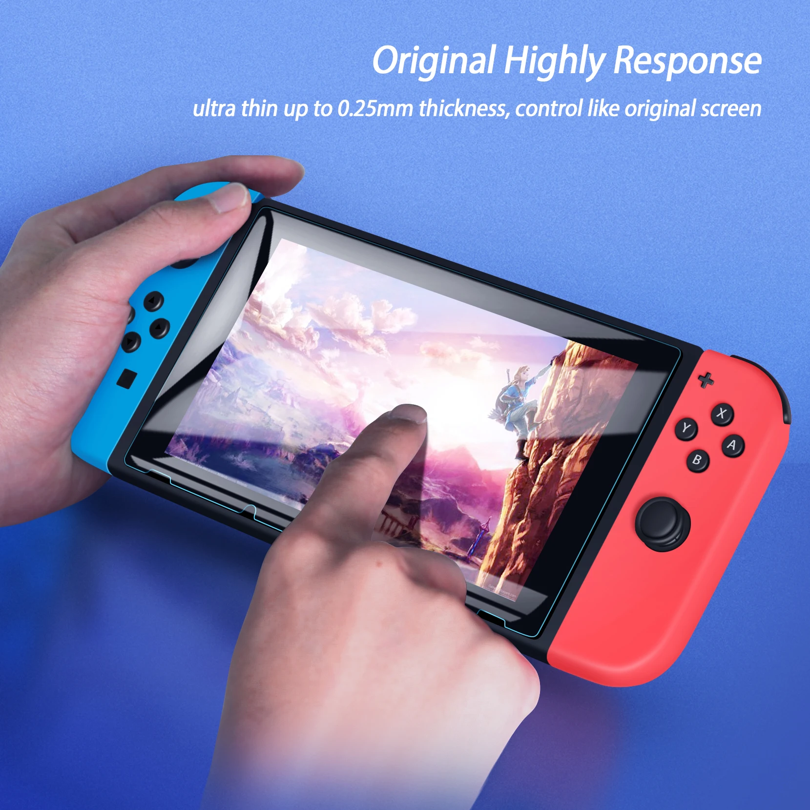 Протектор Экран Стекло для Nintendo Switch с уровнем твердости 9H закаленное защитное стекло фиолетовый Стекло стандарт Blu-ray защиты Стекло пленка для NS переключатель Lite