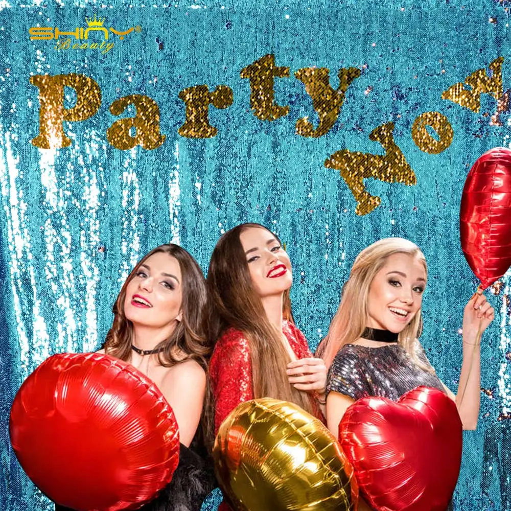 Блесток фон Русалка Реверсивные блесток фоны 2FTx7FT блеск декор для занавесок